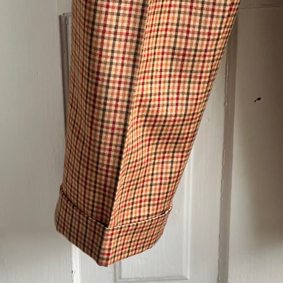 Vintage Laura Ashley Wool Plaid Cuffed Pants - Picture 5 of 8